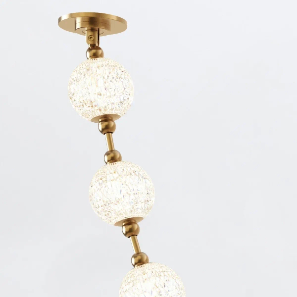 Zwisająca lampa kulista Marni QN-MARNI-16P-292-NBR LED 75W 3000K mosiądz