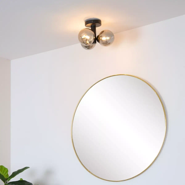 Lampa sufitowa TRUDY 74116/03/30 Lucide IP44 kule czarne przydymione