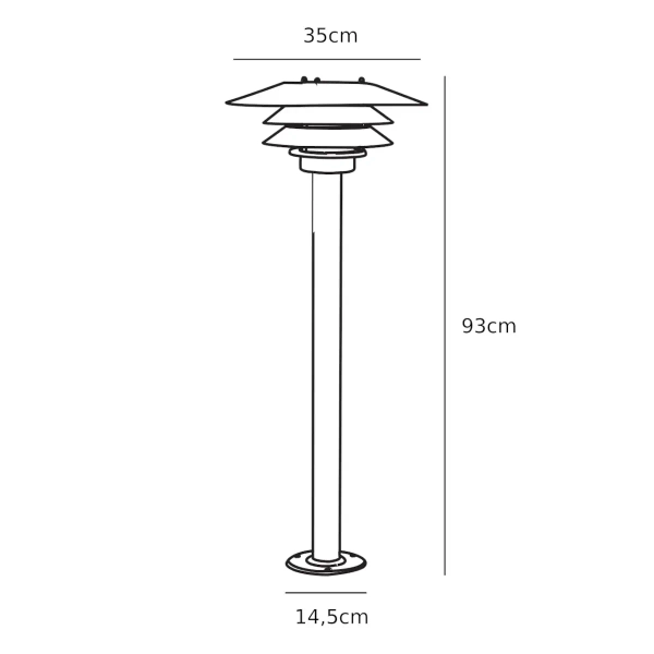Metalowy słupek do ogrodu VENO 10600725 IP54 miedziany