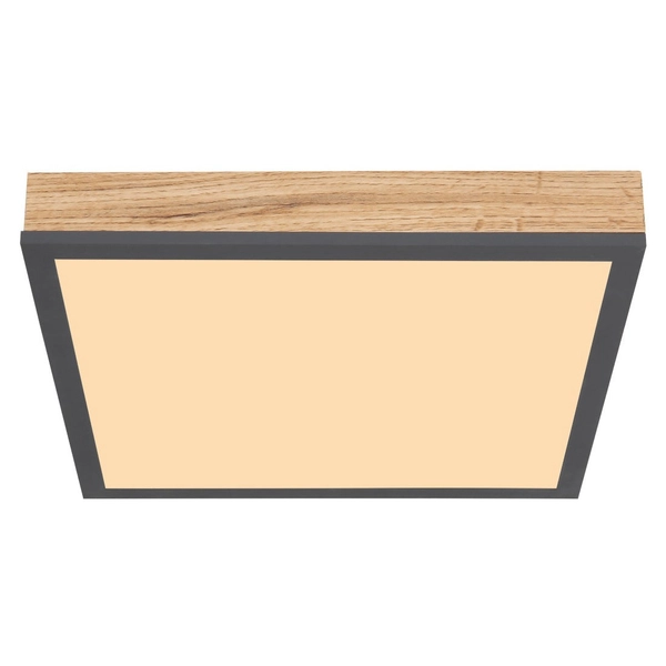 Drewniana LAMPA sufitowa DORO 416080WD1 Globo kwadratowy plafon LED 12W 3000K do sypialni drewno