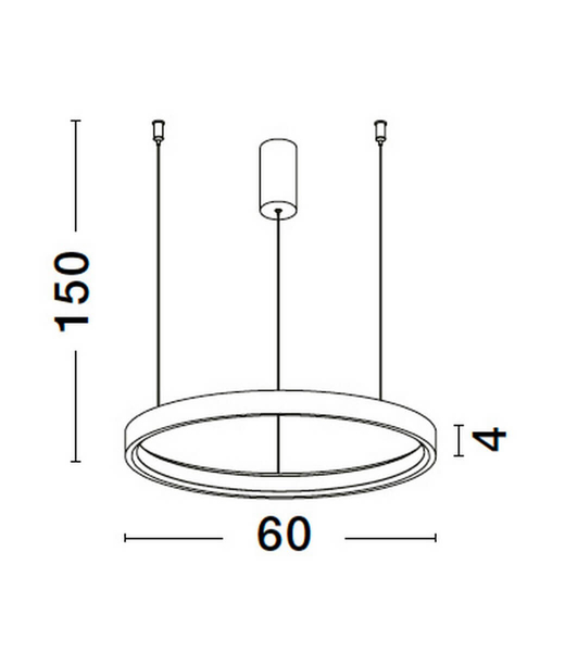 Pierścieniowa lampa wisząca ZACAPU LE42791 Luces Exclusivas LED 42W 3000K srebrna