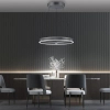Wisząca lampa PUREE-LOOP szara LED 53W 2700-5000K pierścień do jadalni nad stół 2551-15