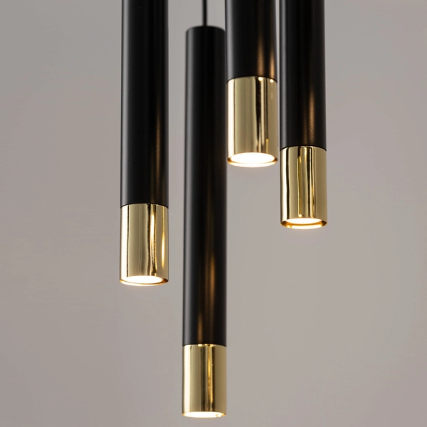 Czarna lampa wisząca Sopel Grand 33399 sople salonowe loftowe