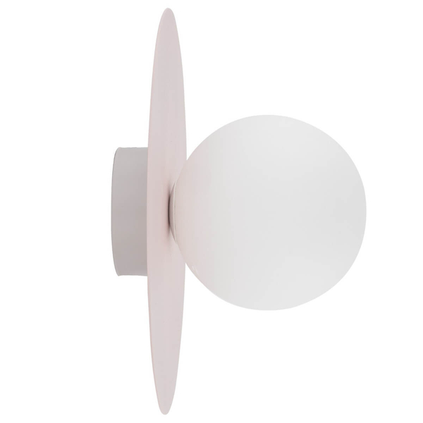 Lampa nasufitowa Pixi 10228 do gabinetu kula bubble dysk plate różowa biała