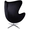 Fotel do salonu Egg KH1501100187 King Home uszak welurowy czarny