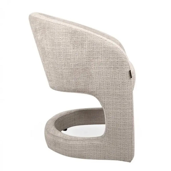 Krzesło do jadalni SHELLY MM001501100356 beżowe taupe tkanina 45cm