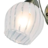 Retro lampa ścienna 8979/1 21QG szklany z włącznikiem mosiądz