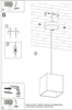 LAMPA wisząca SL.0062 metalowa OPRAWA zwis kostka cube biała