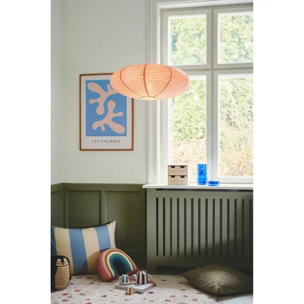 Sypialniany abażur do lamp Villo 60 2213253257 papierowy różowy