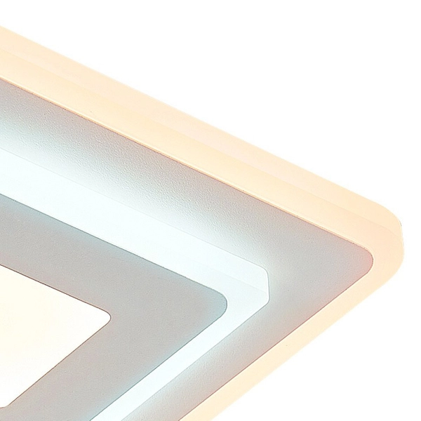 Biały plafon Taneli 6960 kwadratowa lampa LED 12W 3000K-6000K do biura