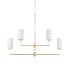 Lampa wisząca do salonu Empoli EMP-ZWL-4 (Z) tuby białe mosiądz
