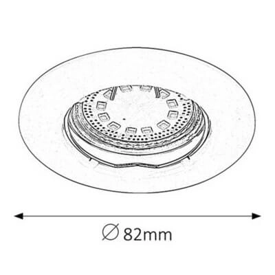 Kuchenne oczka sufitowe 3 sztuki zestaw LITE 1163 IP40 chrom