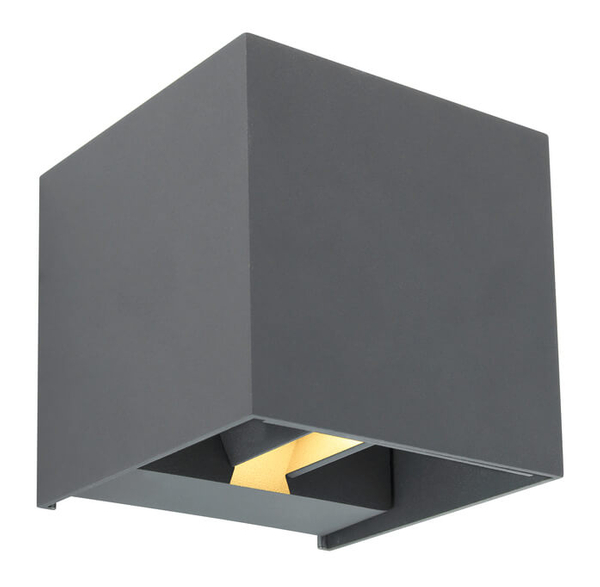 Zewnętrzny kinkiet Veronika 34168 kostka LED 6W 3000K grafitowa