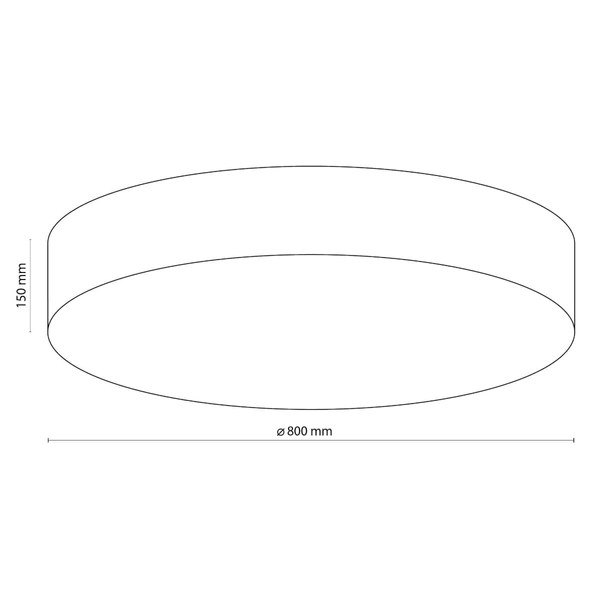 Plafon okrągły salonowy Rondo 2725 TK Lighting tkanina biały grafitowy