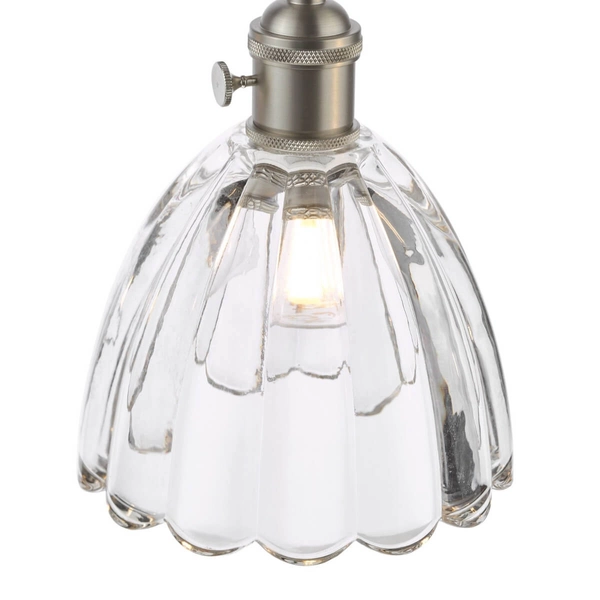 Lampa potrójna wisząca Hadano HAD3661-11 szklana chrom przezroczysty