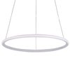 Wisząca LAMPA ring SLIM/000062/3000/W MDECO metalowa OPRAWA okrągła LED 22W 3000K do biura biała