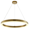 LAMPA wisząca SLIM/000082/3000/G MDECO okrągła OPRAWA ring ZWIS LED 46W 3000K metalowy złoty