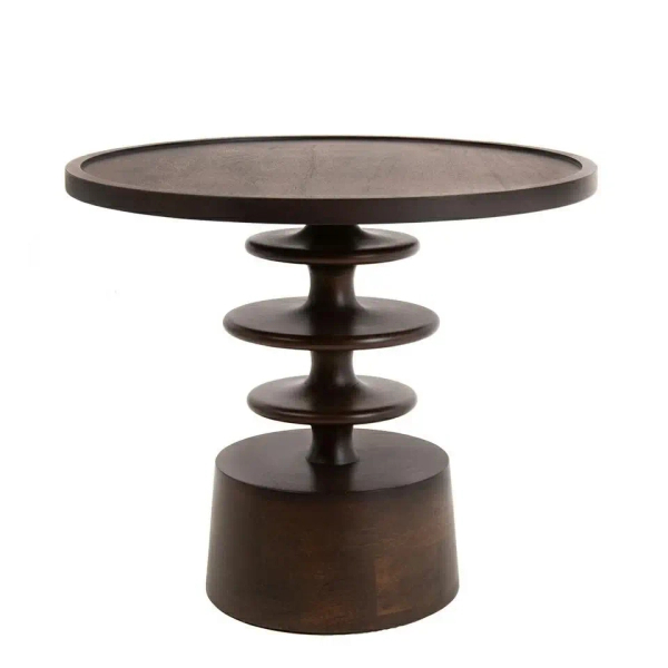 Kwadratowy stolik kawowy BRERA MM001501100414 brązowy drewniany 60cm