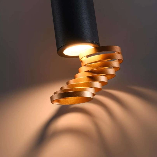 Sufitowa LAMPA plafon 2277110 Candellux metalowa OPRAWA okrągły downlight pierścienie czarne złote