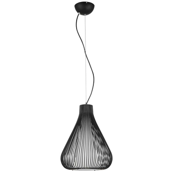 Industrialna LAMPA wisząca INKSIS MDM2245-1 Italux skandynawska OPRAWA metalowy ZWIS druciana klatka czarna