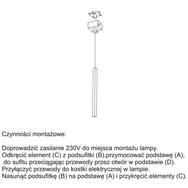 LAMPA wisząca AOMORI 7986 Shilo metalowa OPRAWA loftowy zwis czarny