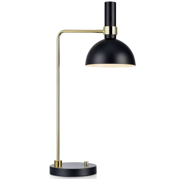 Stojąca LAMPA stołowa LARRY 106973 Markslojd metalowa LAMPKA biurkowa kopuła mosiądz czarna
