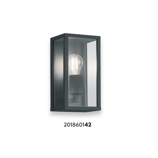 Antracytowa klatka ścienna KORIEL DL142201860 zewnętrzna lampa loft