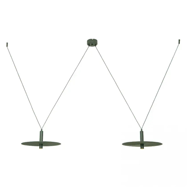 Nowoczesna wisząca lampa 23228 LED 14W 3000K do salonu zielony