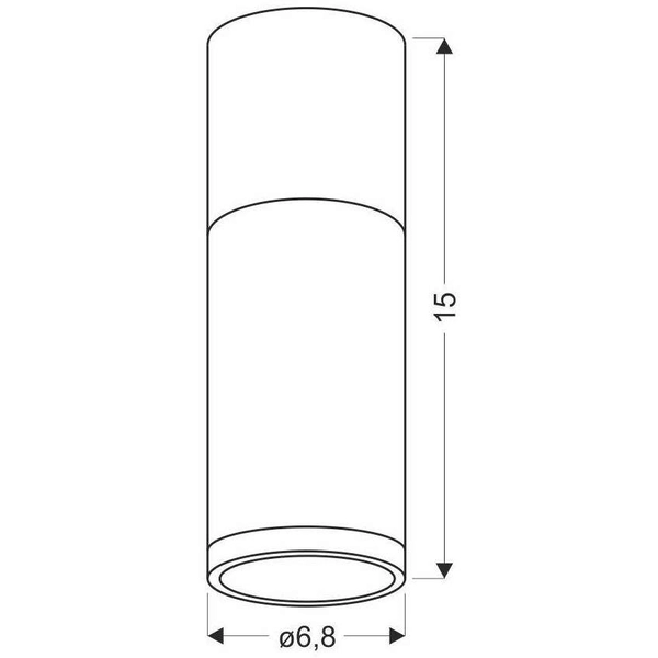 Plafon lampa skandynawska 2284286 metalowa okrągła sufitowa tuba szara