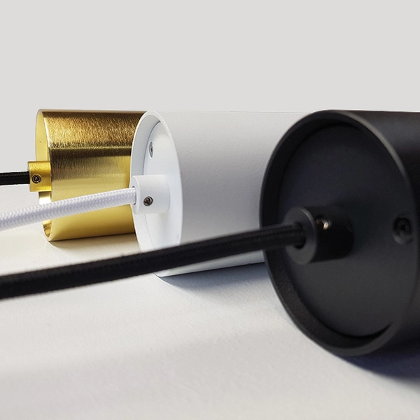 Minimalistyczna lampa wisząca Stala 501002003 Elkim metalowa czarna