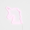 Lampka dekoracyjna stołowa Neon FM-NL10 Zumaline unicorn biały różowy