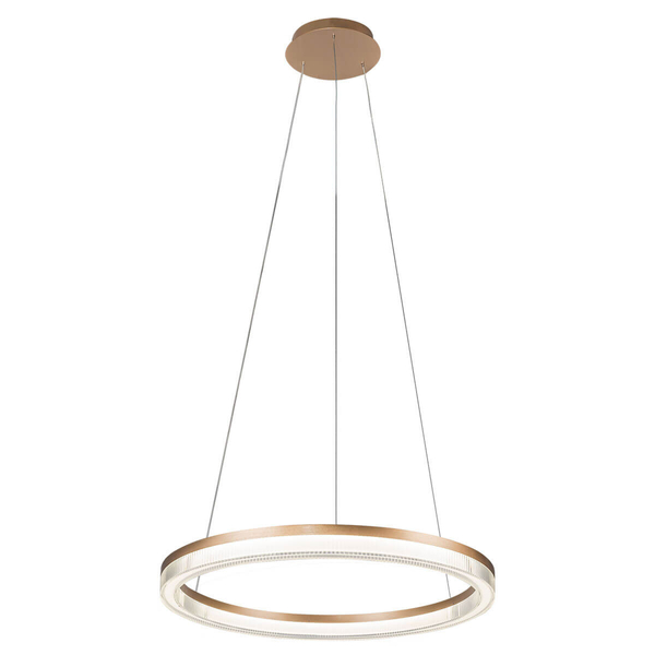 Lampa wisząca ring Midway LP-033/1P L GD Cristal Triangle LED 50W złota