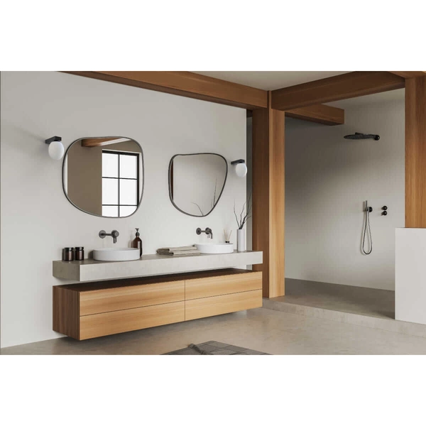 Łazienkowy kinkiet Ice Egg 8132 Nowodvorski IP44 kula metalowy czarny biały