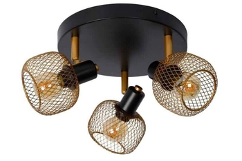 Regulowana LAMPA sufitowa MAREN 77978/13/02 Lucide plafon OPRAWA metalowa reflektorki loftowe mosiądz złote