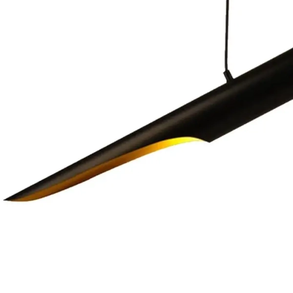 Podwieszana lampa belka Black tube ST-0502-1 Step czarna złota