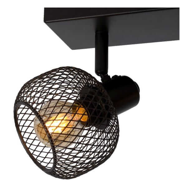 Ścienna LAMPA kinkiet MAREN 77978/02/30 Lucide metalowa OPRAWA regulowany plafon loftowy czarny