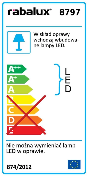 Zewnętrzna LAMPA sufitowa AUSTIN 8797 Rabalux tarasowa OPRAWA plafon LED 20W 4000K kwadratowy outdoor IP65 antracyt