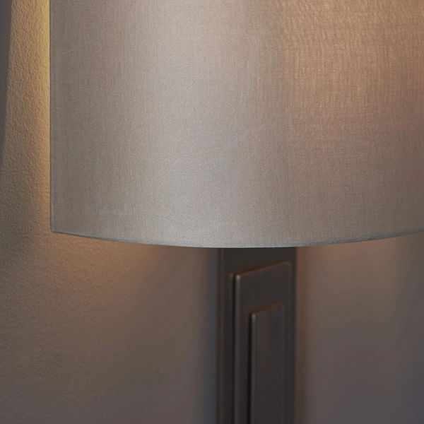 Salonowa lampa ścienna L&-195271 Light& z abażurem brązowa ecru