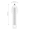Łazienkowy kinkiet tuba Espada QN-ESPADA-1W-BG LED 18W 3000K IP44 złoty