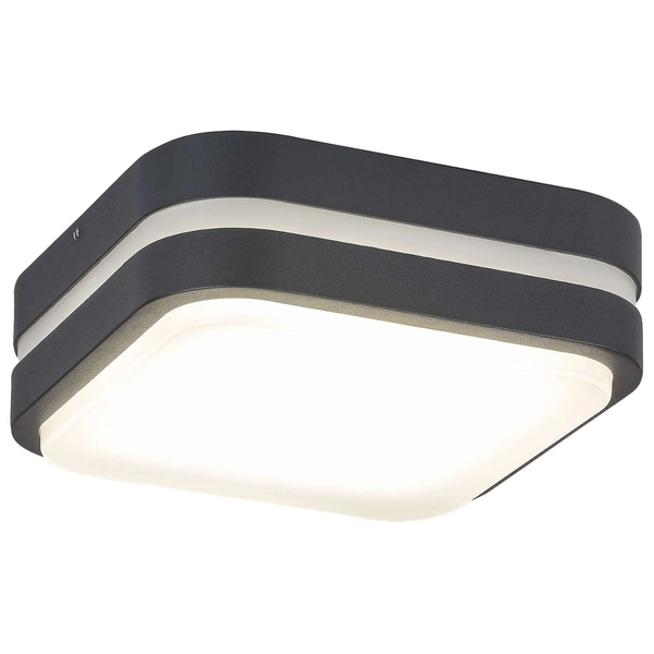 Ogrodowa LAMPA sufitowa HAMBURG 8850 Rabalux zewnętrzna OPRAWA outdoor LED 12W 4000K metalowy kinkiet IP44 grafitowy biały