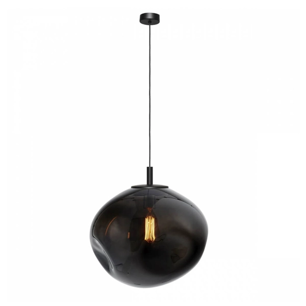 Salonowa lampa wisząca szklana AVIA 11156108 Kaspa loft czarna