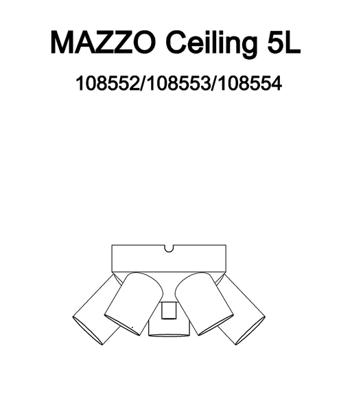 Lampa sufitowa 5-punktowa Mazzo 108552 Markslojd ściemnialna czarna