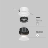 Sufitowa wpuszczana lampka Wise DL057-10W3K-W LED 10W 3000K biała