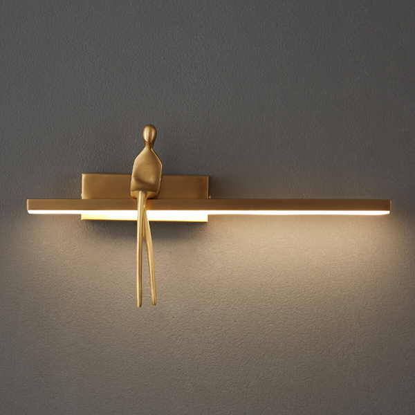 Sypialniany kinkiet ścienny Amici ST-B3578 gold LED 5W 3000K ludzik metal złoty