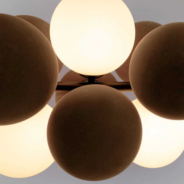 Wisząca lampa molekułowa Vino ABR-GRAPPA-H-B nad stół kule szare białe
