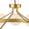 Molekułowa wisząca lampa Tauri TAU1235 ring kule złote białe