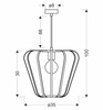 Wisząca lampa druciana Jonas 31-78483 Candellux klatka loft czarna