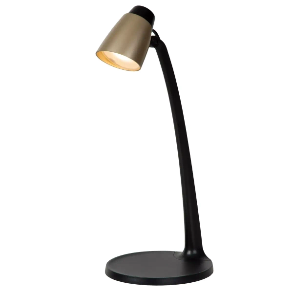 Ledowa lampka biurkowa Ludo 18660/05/02 Lucide LED 4,5W 3000K czarna złota