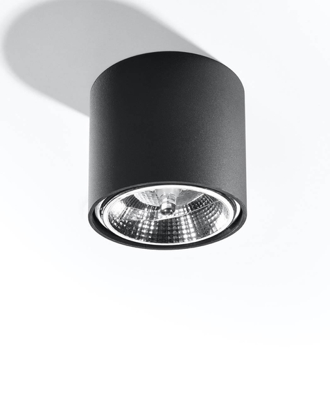 LAMPA sufitowa SL.0697 metalowa OPRAWA spot natynkowy tuba downlight czarny