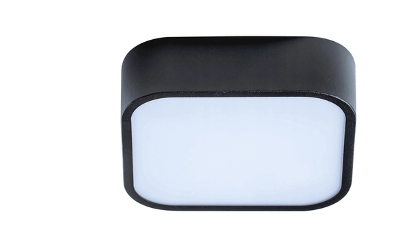 Łazienkowa lampa sufitowa Lucie kwadrat do łazienki czarna